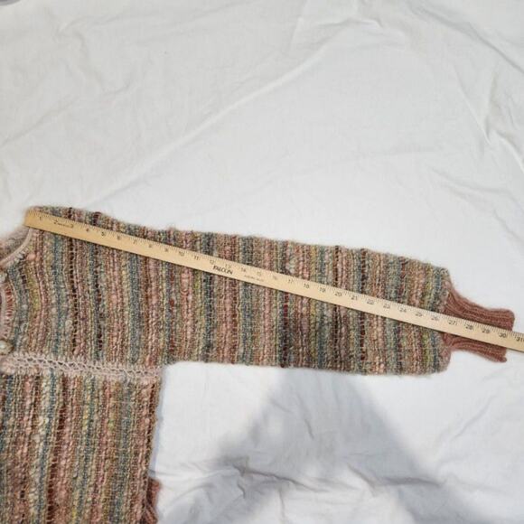 Vintage Artisan Wool Knit Cardigan Sweater Size Medium - Picture 11 of 13